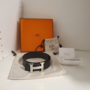 Authentic Hermes belt & buckle (reversible)